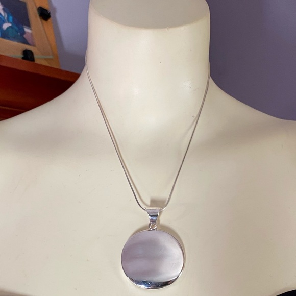 Silpada Retired Sterling Silver Disk Pendant - Picture 4 of 7